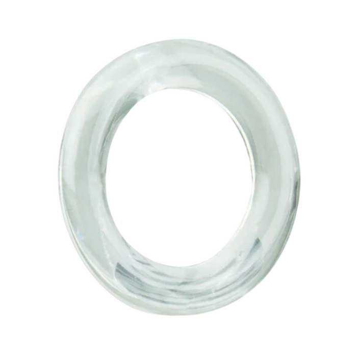 The Screaming O Ring O Rubber Cock Ring - Clear XL