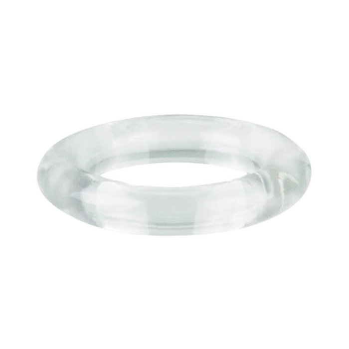 The Screaming O Ring O Rubber Cock Ring - Clear XL