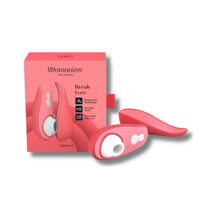 Womanizer Liberty 2 Rechargeable Clitoral Stimulator - Vibrant Rose