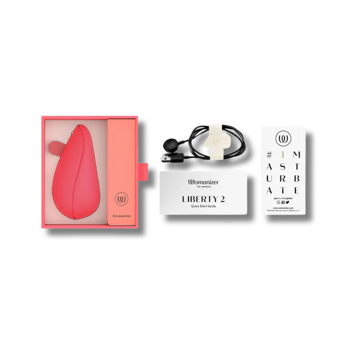 Womanizer Liberty 2 Rechargeable Clitoral Stimulator - Vibrant Rose