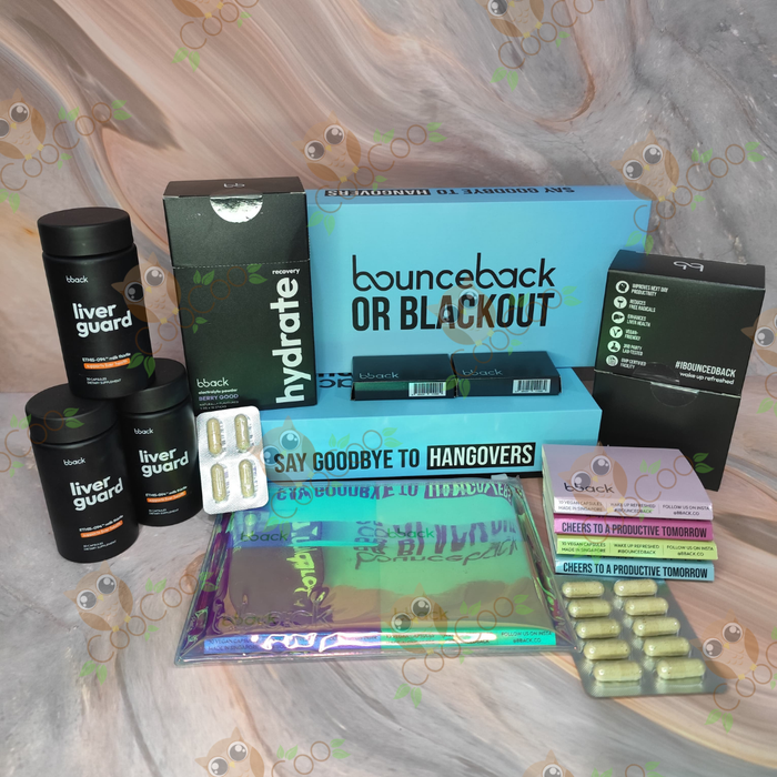 Bounceback Hang Over post alcohol relief and Alcohol Detox