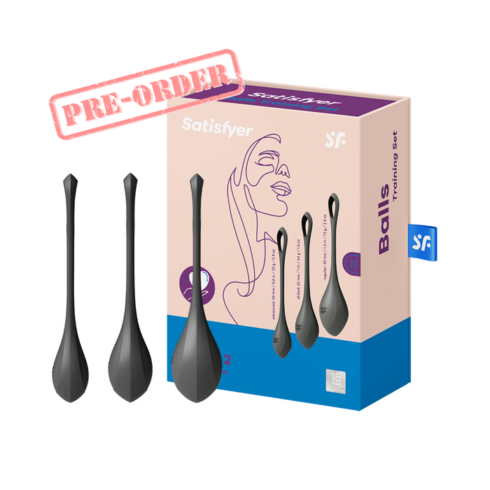 Satisfyer Yoni Power 2 Silicone Kegel Balls Training Set - Black