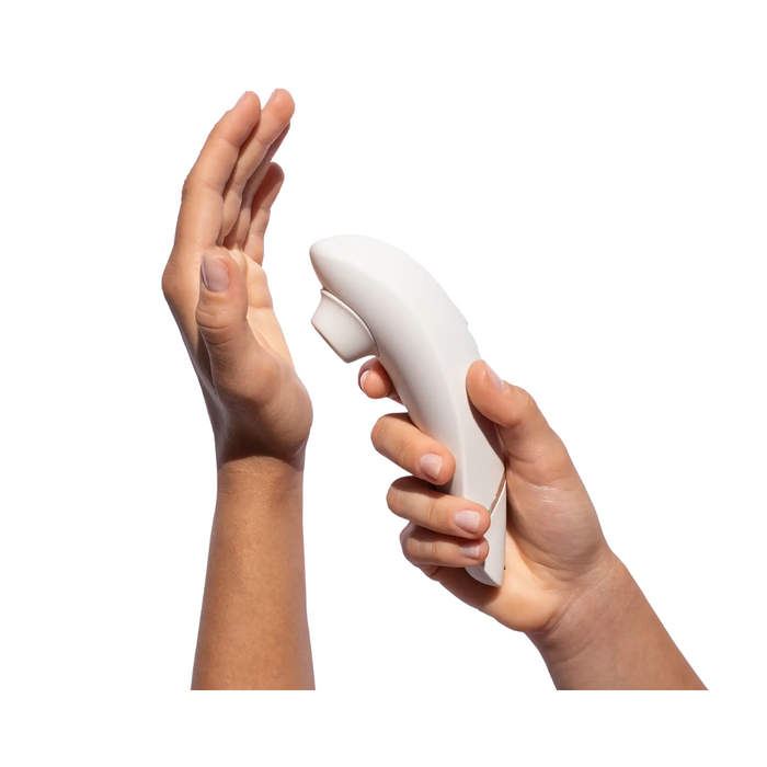 Womanizer Premium 2 Silicone Rechargeable Clitoral Stimulator - Warm Gray