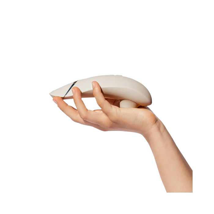 Womanizer Premium 2 Silicone Rechargeable Clitoral Stimulator - Warm Gray