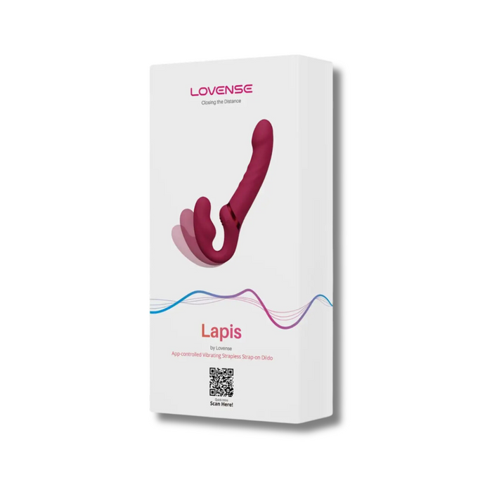 Lovense Lapis App Controlled 9 Inch Dual Ended Strapless Strap On Dildo