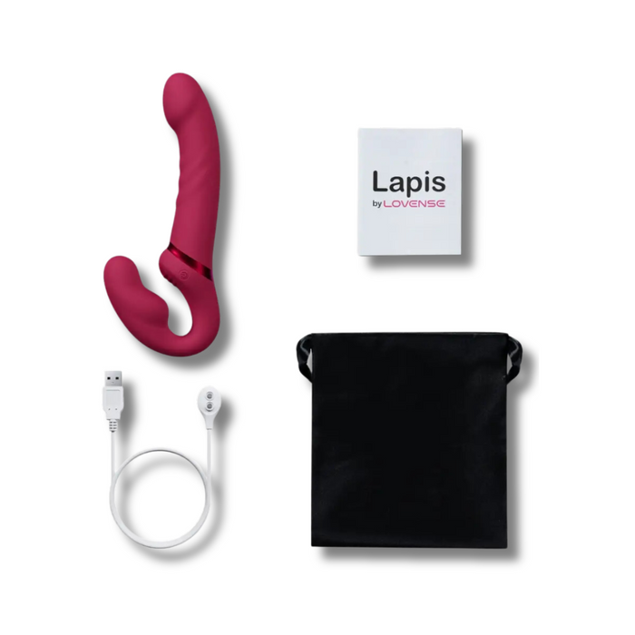 Lovense Lapis App Controlled 9 Inch Dual Ended Strapless Strap On Dildo