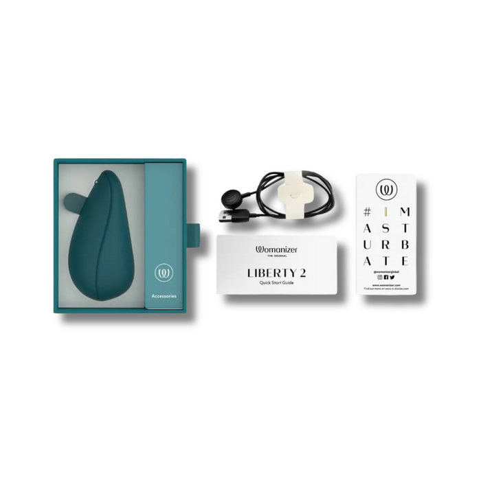 Womanizer Liberty 2 Rechargeable Clitoral Stimulator - Dark Petrol