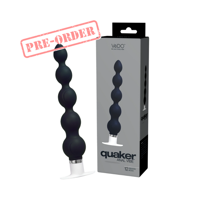Vedo Quaker Anal Vibrating Butt Plug - Black