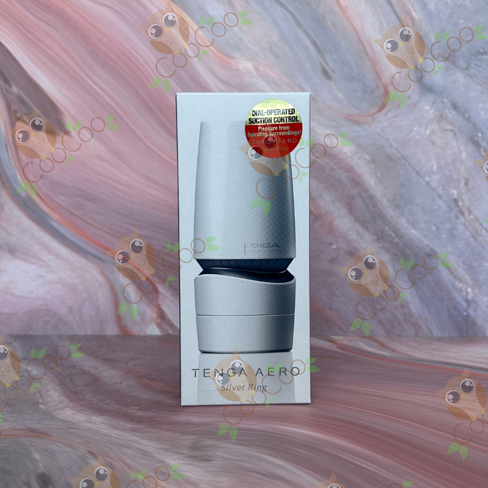 Tenga Aero Cobalt and Silver Ring Reusable Masturbator