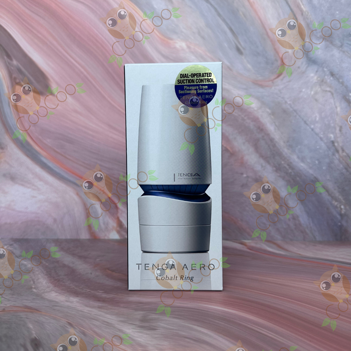 Tenga Aero Cobalt and Silver Ring Reusable Masturbator