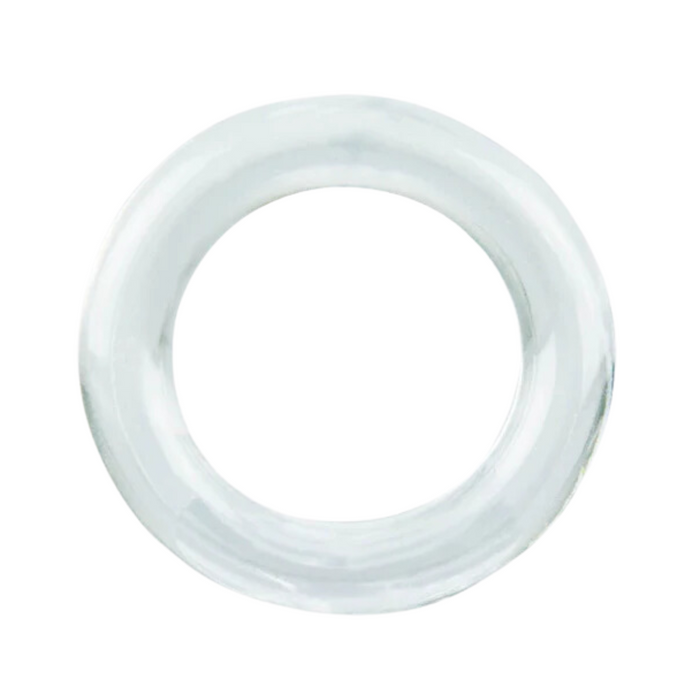 The Screaming O Ring O Rubber Cock Ring - Clear XL