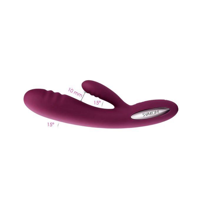 Svakom Adonis Ultra Soft Double-motor G-Spot & Clitoris Warming Vibrator - Violet