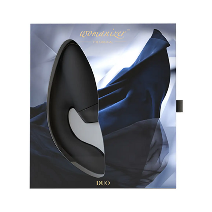 Womanizer Duo Silicone Rechargeable Rabbit Vibrator - Black Gold