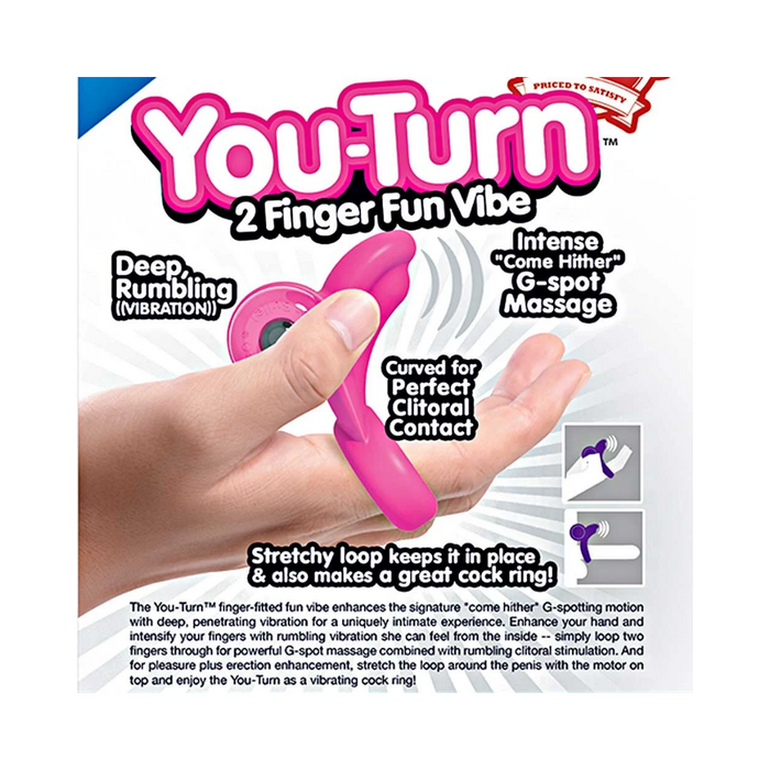 Screaming O You Turn 2 Finger Fun Vibe Cock Ring - Pink