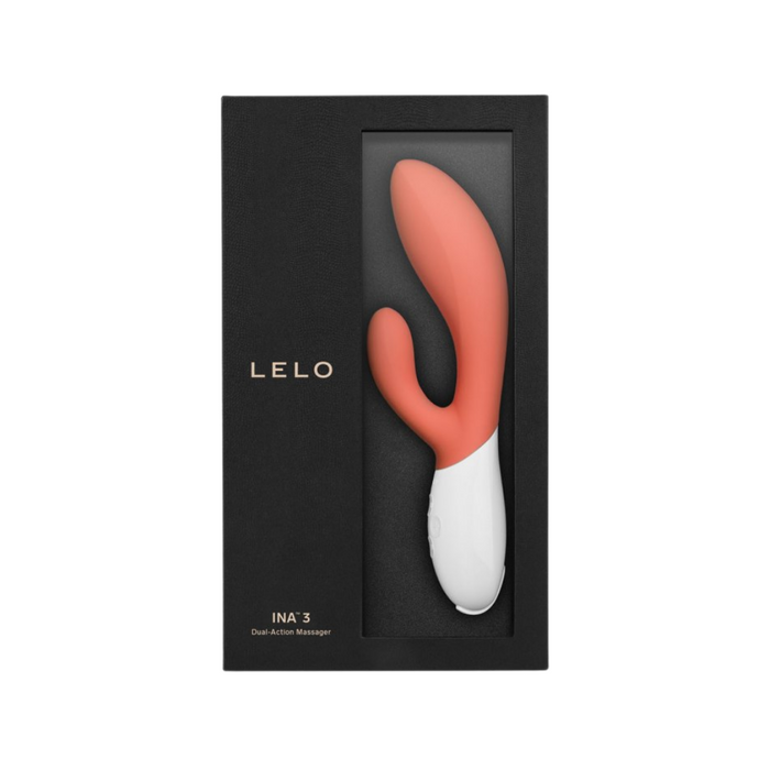 Lelo Ina 3 Rechargeable  Rabbit Vibrator - Coral Red