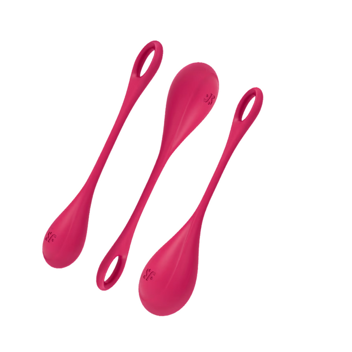 Satisfyer Yoni Power 1 Silicone Kegel Balls Training Set - Red