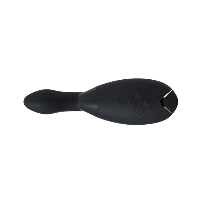 Womanizer Duo Silicone Rechargeable Rabbit Vibrator - Black Gold