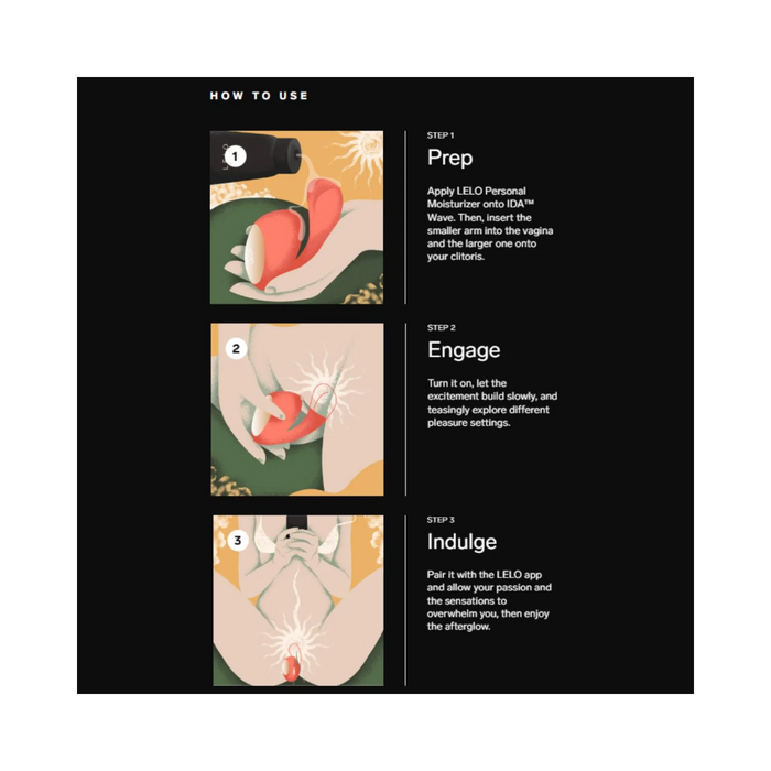 Lelo Ida Wave App Controlled Dual Stimulation Massager - Coral Red