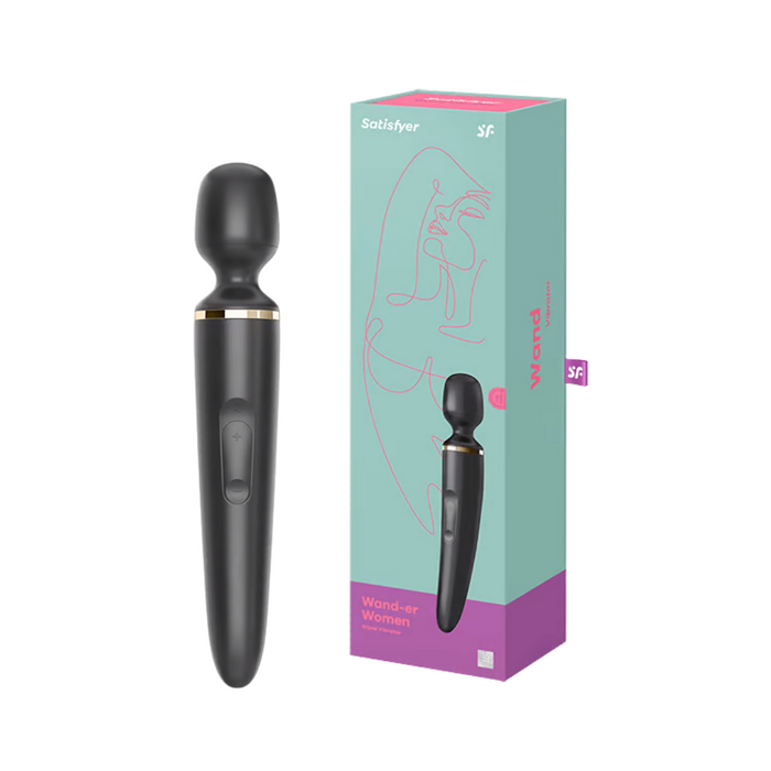 Satisfyer Wand er Women Rechargeable Wand Massager - Black