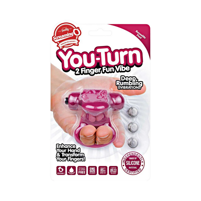 Screaming O You Turn 2 Finger Fun Vibe Cock Ring - Purple