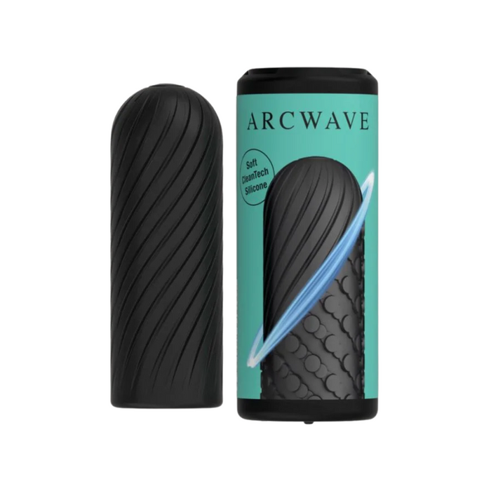 Arcwave Ghost - Pocket Manual Stroker CleanTech Silicone Male Masturbator - Black