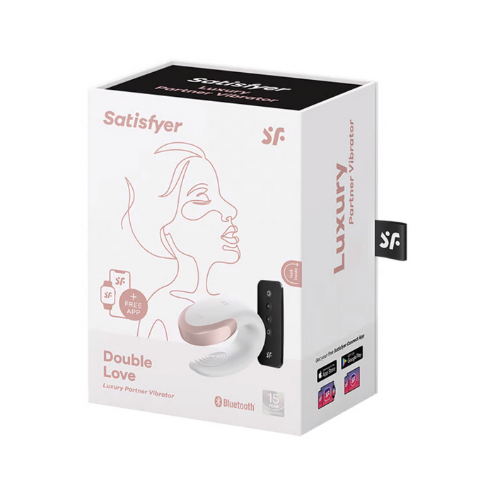 Satisfyer Double Love Bluetooth and App Controlled Couple Vibrator - White