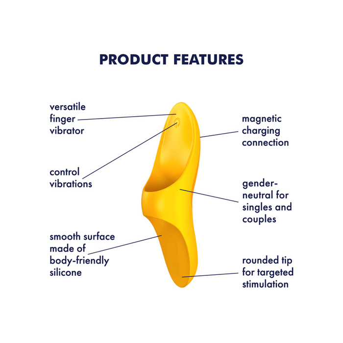 Satisfyer Teaser Finger Vibrator - Yellow