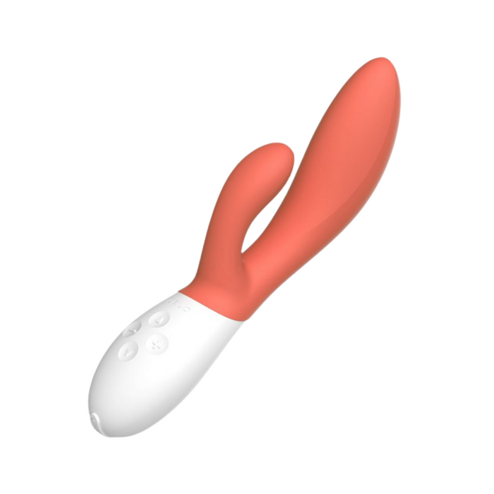 Lelo Ina 3 Rechargeable  Rabbit Vibrator - Coral Red