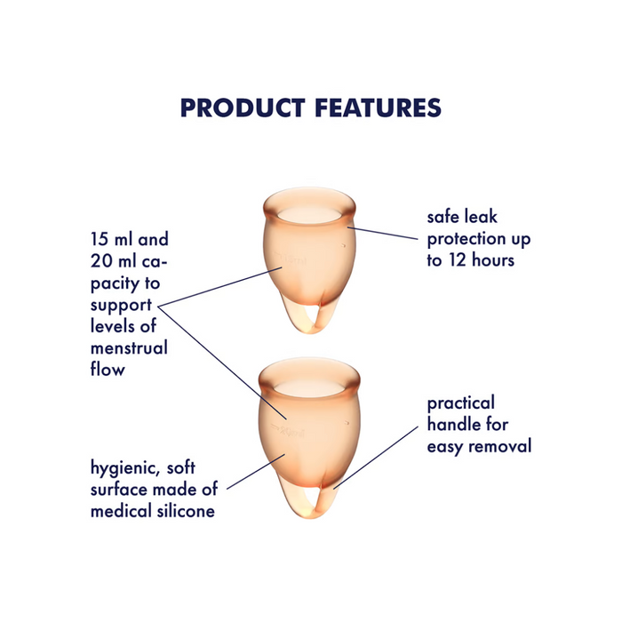 Satisfyer Feel Confident Menstrual Cup - Orange