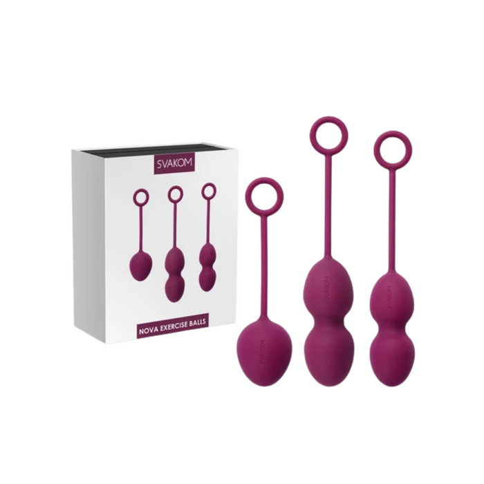 Svakom Nova Silicone Exercise Balls - Violet