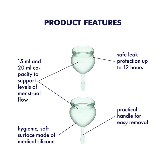 Satisfyer Feel Good Menstrual Cup - Light Green