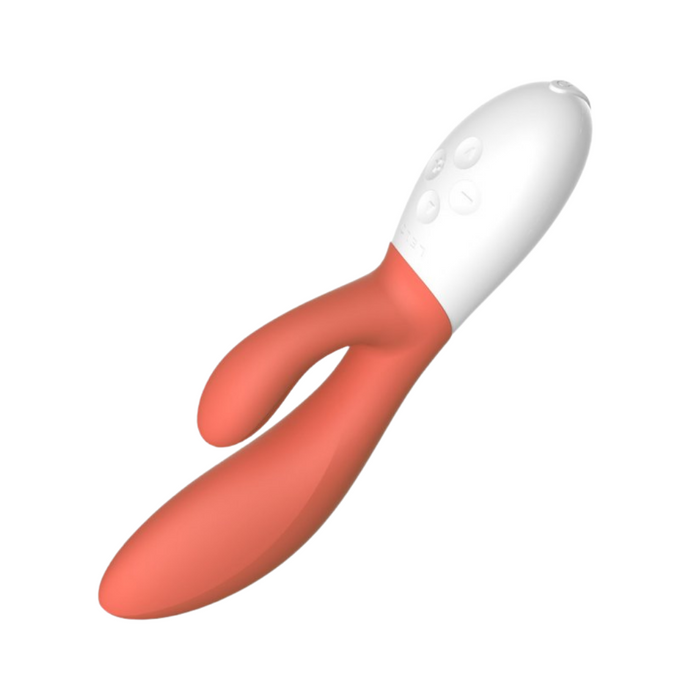 Lelo Ina 3 Rechargeable  Rabbit Vibrator - Coral Red