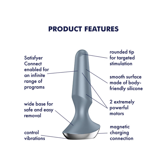 Satisfyer Plug-ilicious 2 Vibrating Butt Plug - Silver