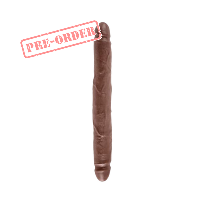 King Cock Slim Double - 12", Brown