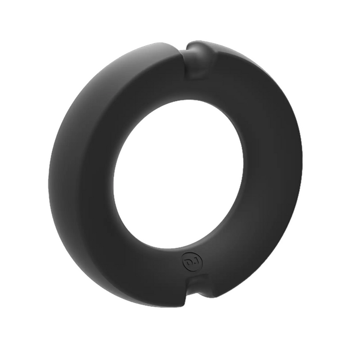 Doc Johnson Kink Hybrid Silicone Covered Metal Cock Ring - Black