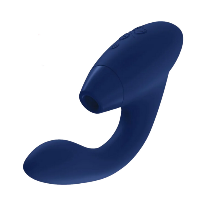 Womanizer Duo Silicone Rechargeable Rabbit Vibrator - True Blue