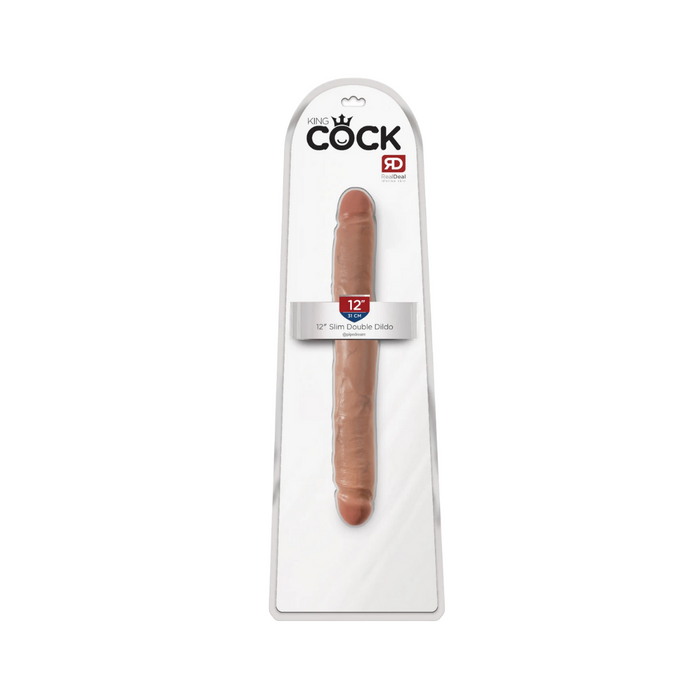 King Cock Slim Double - 12", Tan