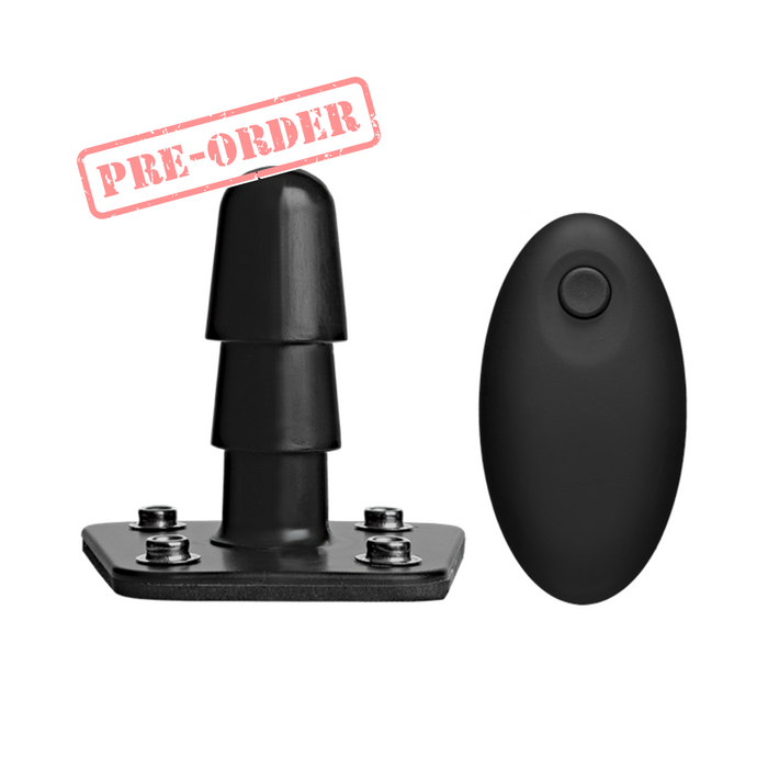 Doc Johnson - Vac U Lock Vibrating Remote Plug With Snaps Black