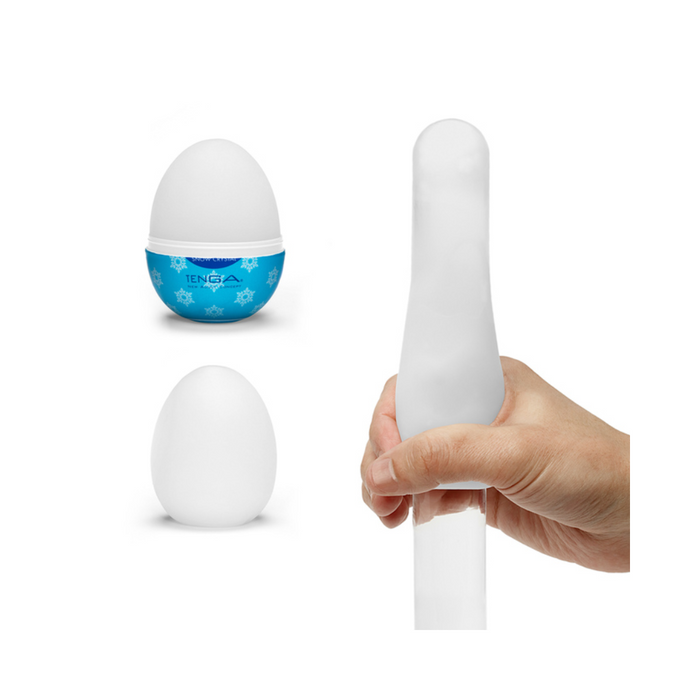Tenga Regular Series Egg Masturbator - Cool Snow Crystal