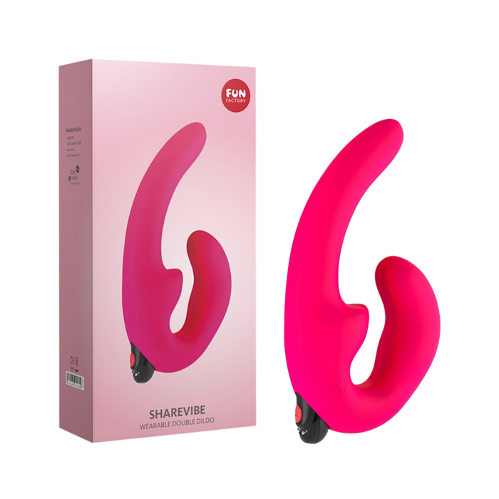 Fun Factory Sharevibe Vibrating Strapless Dildo - Pink