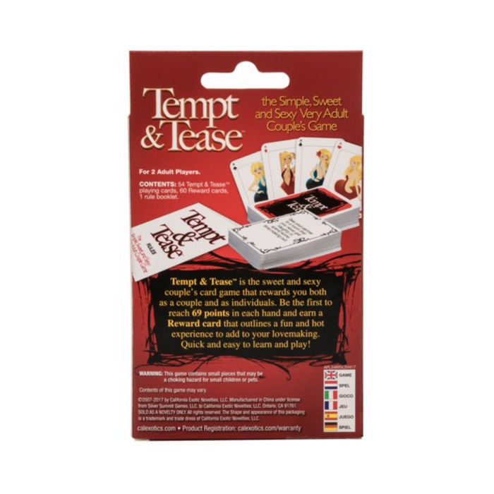 California Exotics Tempt & Tease Card Game