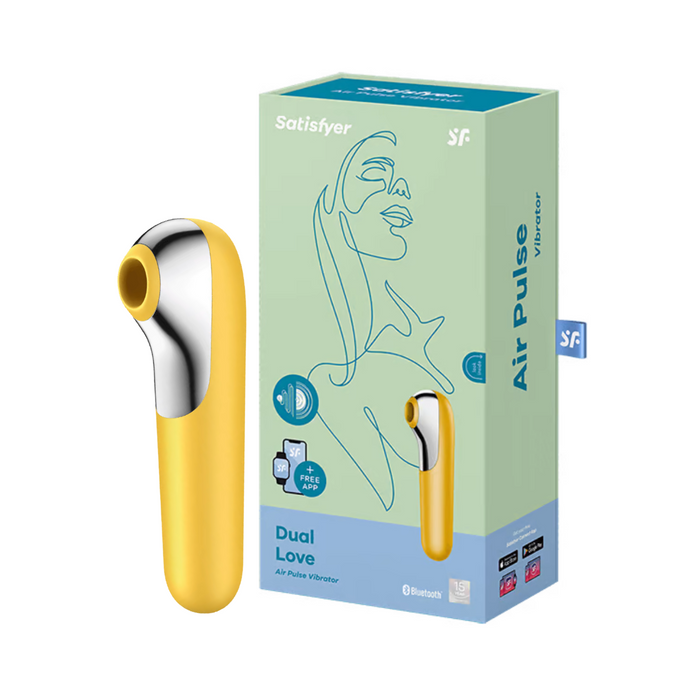 Satisfyer Dual Love Air Pulse Vibrator - Yellow