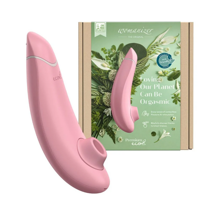 Womanizer Premium Silicone Rechargeable Clitoral Stimulator - Eco biolene Pink