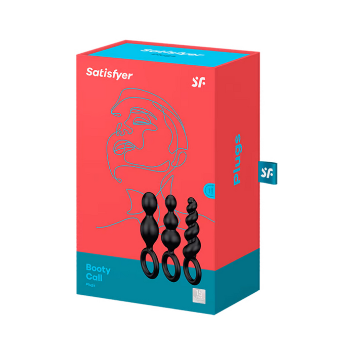 Satisfyer Booty Call 3 Pieces Butt Plugs - Black
