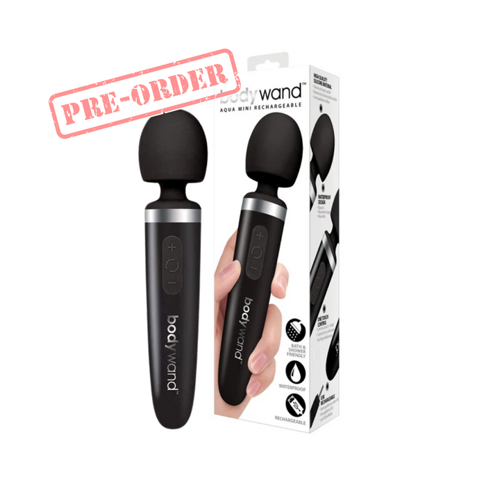 Bodywand Aqua Mini Rechargeable Wand Massager - Black
