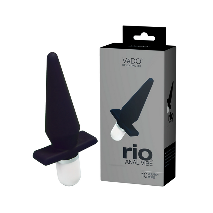 Vedo Rio Vibrating Butt Plug - Just Black