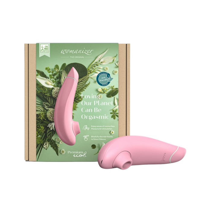 Womanizer Premium Silicone Rechargeable Clitoral Stimulator - Eco biolene Pink