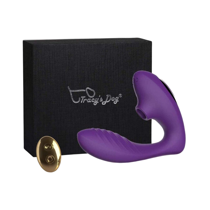 Tracys Dog OG Pro 2 Sucking Vibrator Remote Control Dual Stimulator - Purple