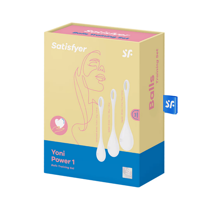 Satisfyer Yoni Power 1 Silicone Kegel Balls Training Set - White