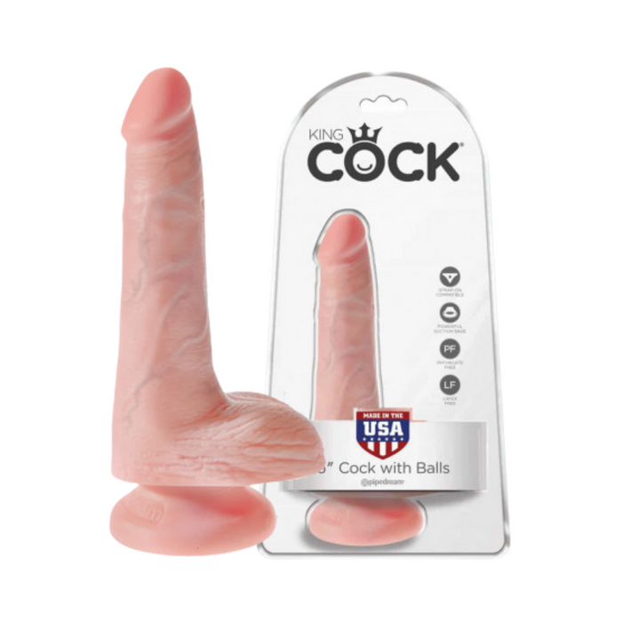 King Cock With Balls - 6", Light